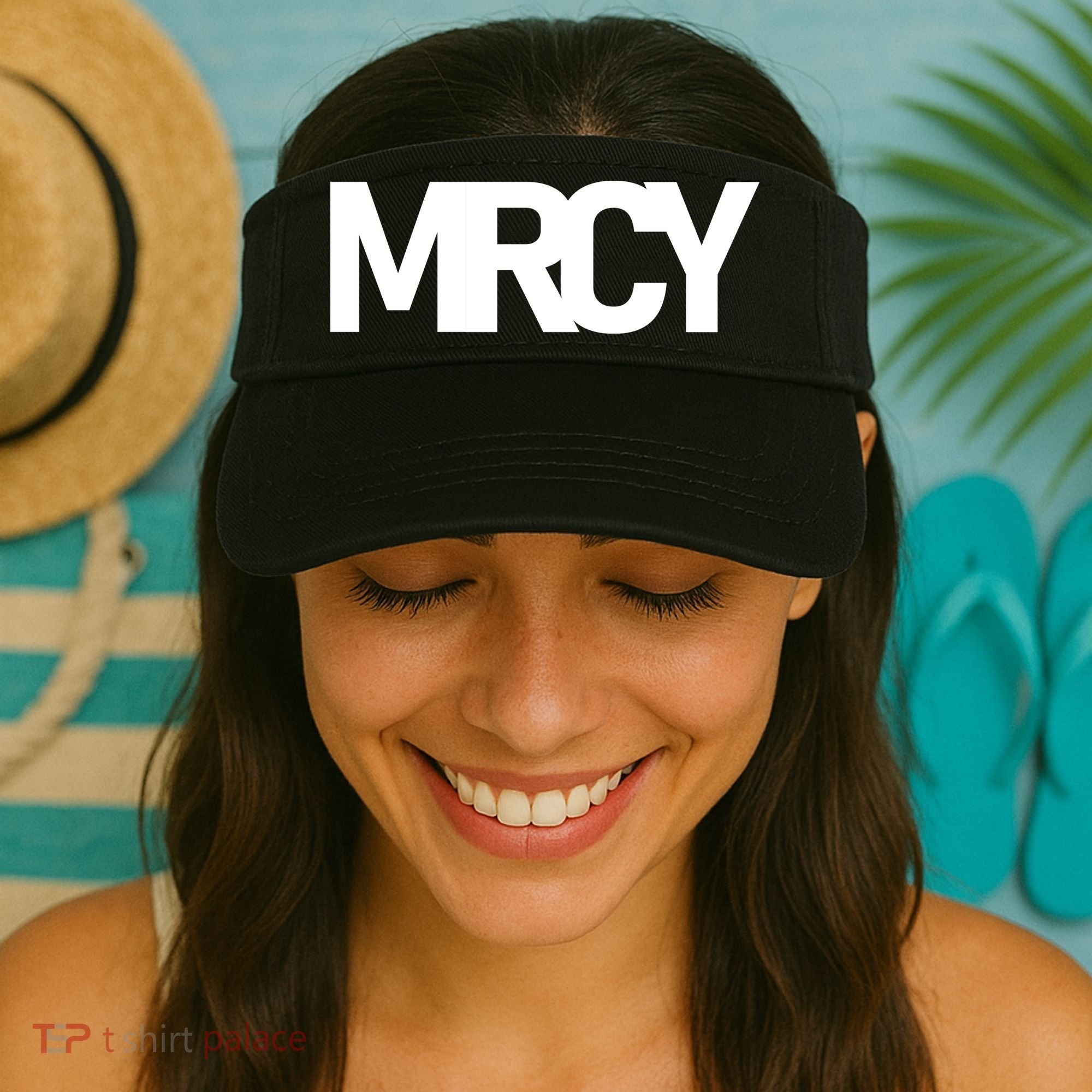 MRCY Logo Mercy Christian Slogan Visor