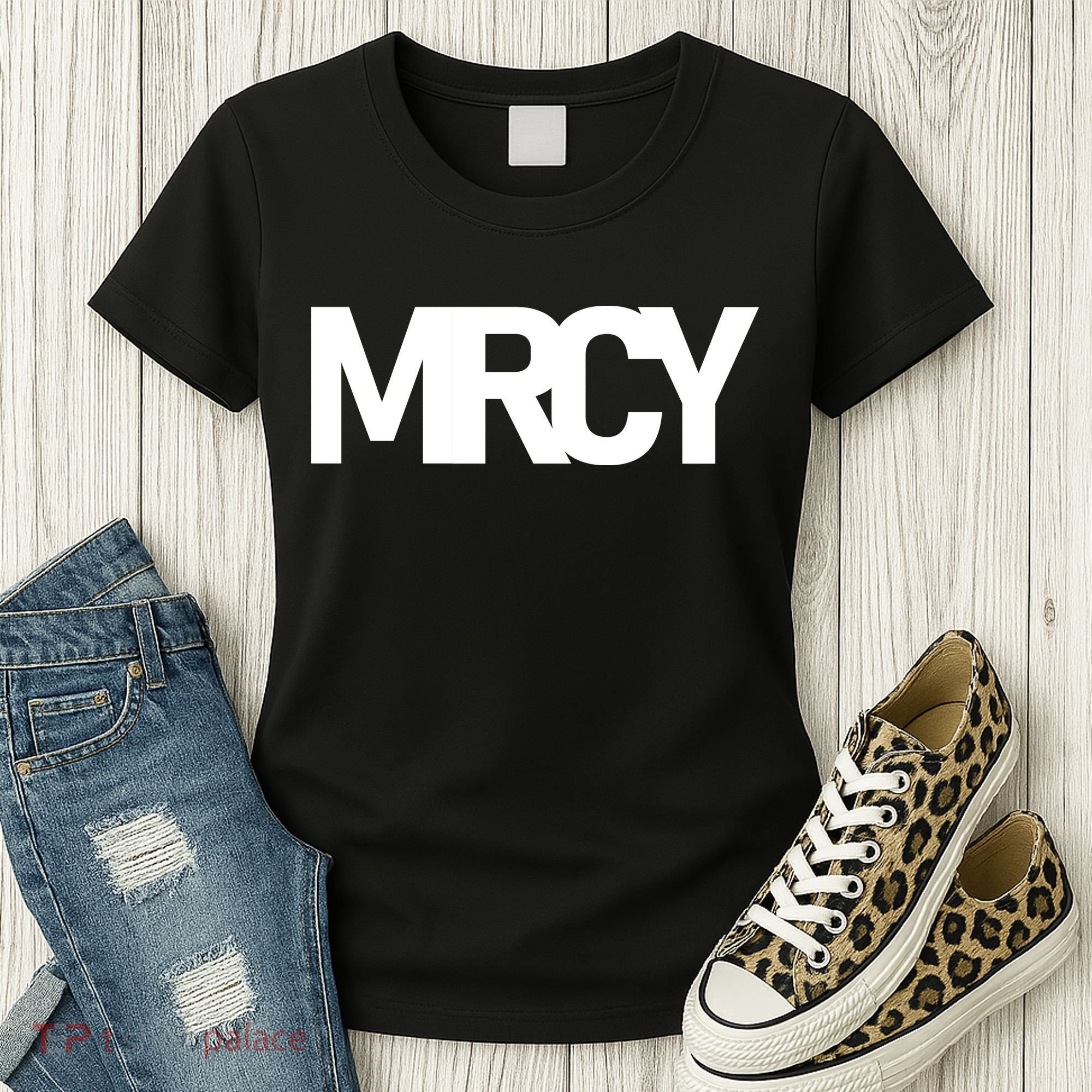 MRCY Logo Mercy Christian Slogan Women's T-Shirt