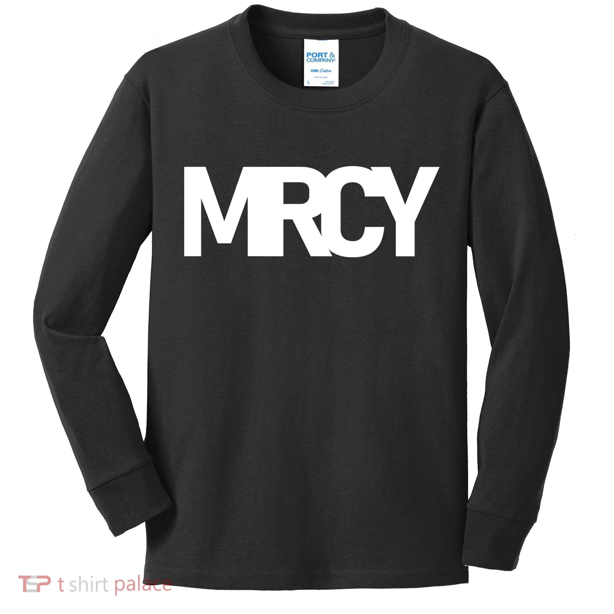 MRCY Logo Mercy Christian Slogan Kids Long Sleeve Shirt