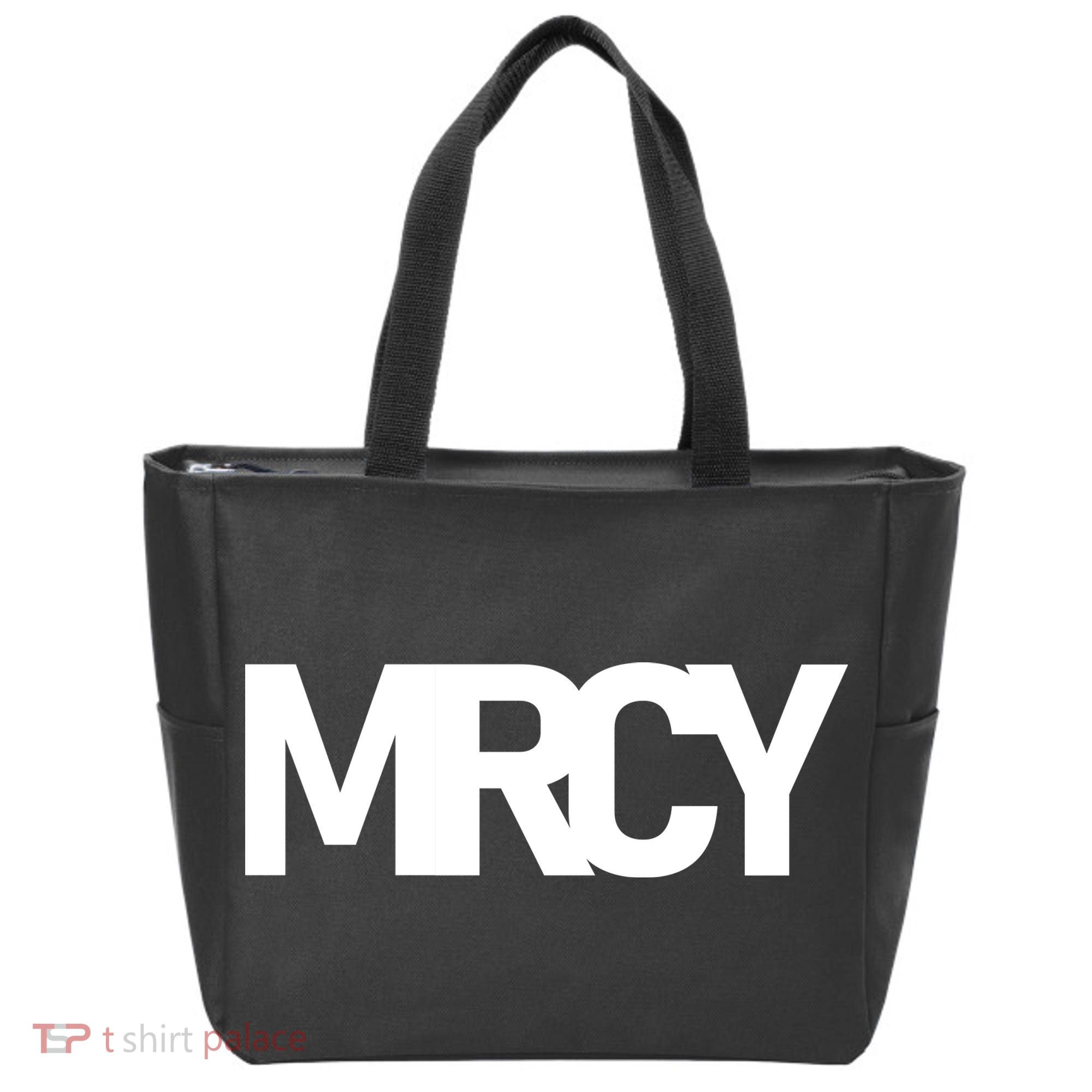 MRCY Logo Mercy Christian Slogan Tote Bag