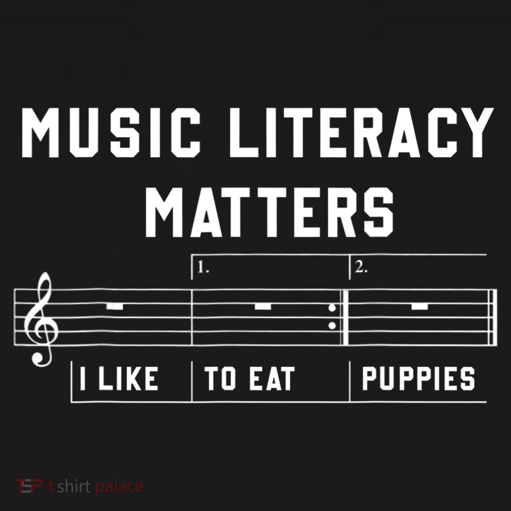 Music Literacy Matters I Like To Eat Puppies Bucket Hat