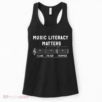 Music Literacy Matters I Like To Eat Puppies Women's Tank Top thumb 0