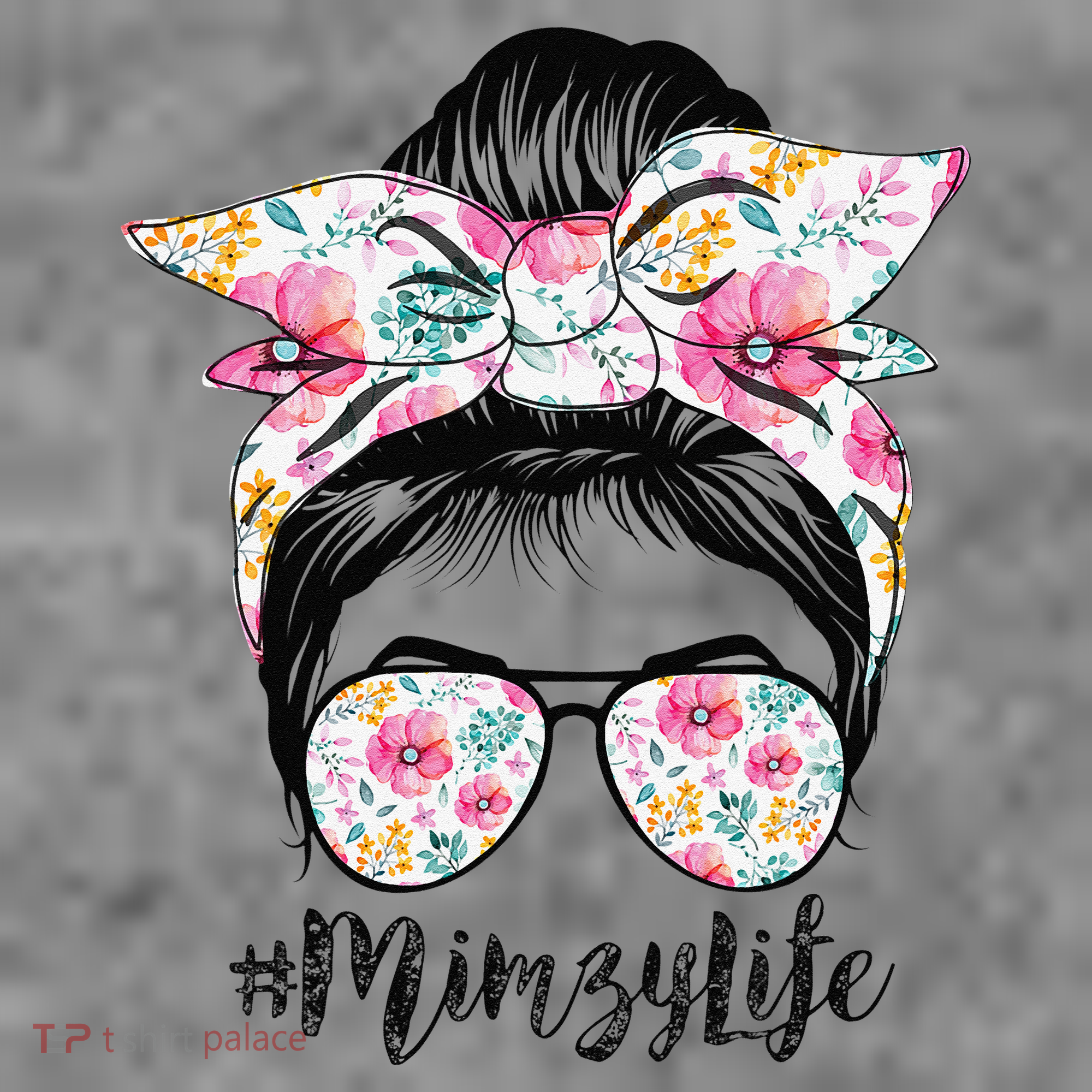 Mimzy Life Messy Hair Bun Floral Mother's Day Toddler Hoodie
