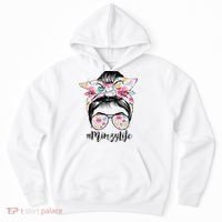 Mimzy Life Messy Hair Bun Floral Mother's Day Hoodie thumb 0