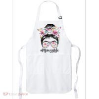Mimzy Life Messy Hair Bun Floral Mother's Day Apron thumb 0