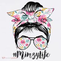 Mimzy Life Messy Hair Bun Floral Mother's Day Apron thumb 3