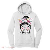 Mimzy Life Messy Hair Bun Floral Mother's Day Women's Hoodie thumb 0