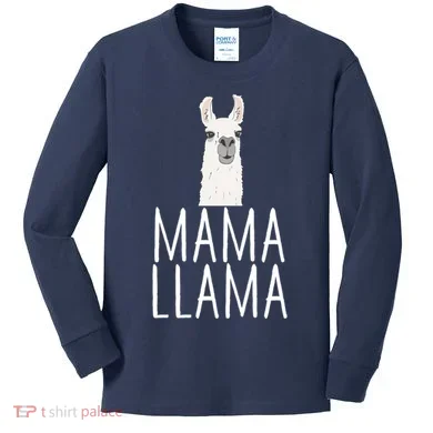 Mama Llama Kids Long Sleeve Shirt