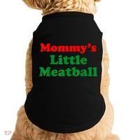 Mommys Little Meatball Funny Italian Joke Doggie Tank thumb 0