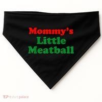 Mommys Little Meatball Funny Italian Joke USA-Made Doggie Bandana thumb 0