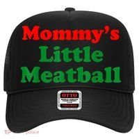 Mommys Little Meatball Funny Italian Joke Hat thumb 0