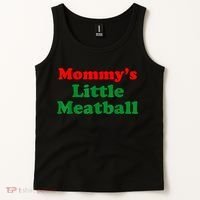 Mommys Little Meatball Funny Italian Joke Tank Top thumb 2