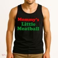 Mommys Little Meatball Funny Italian Joke Tank Top thumb 3