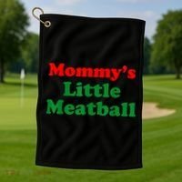 Mommys Little Meatball Funny Italian Joke Golf Towel thumb 1