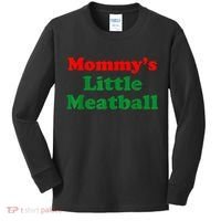Mommys Little Meatball Funny Italian Joke Kids Long Sleeve Shirt thumb 0