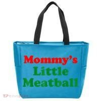 Mommys Little Meatball Funny Italian Joke Tote Bag thumb 0