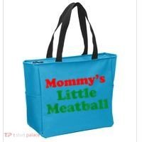 Mommys Little Meatball Funny Italian Joke Tote Bag thumb 2
