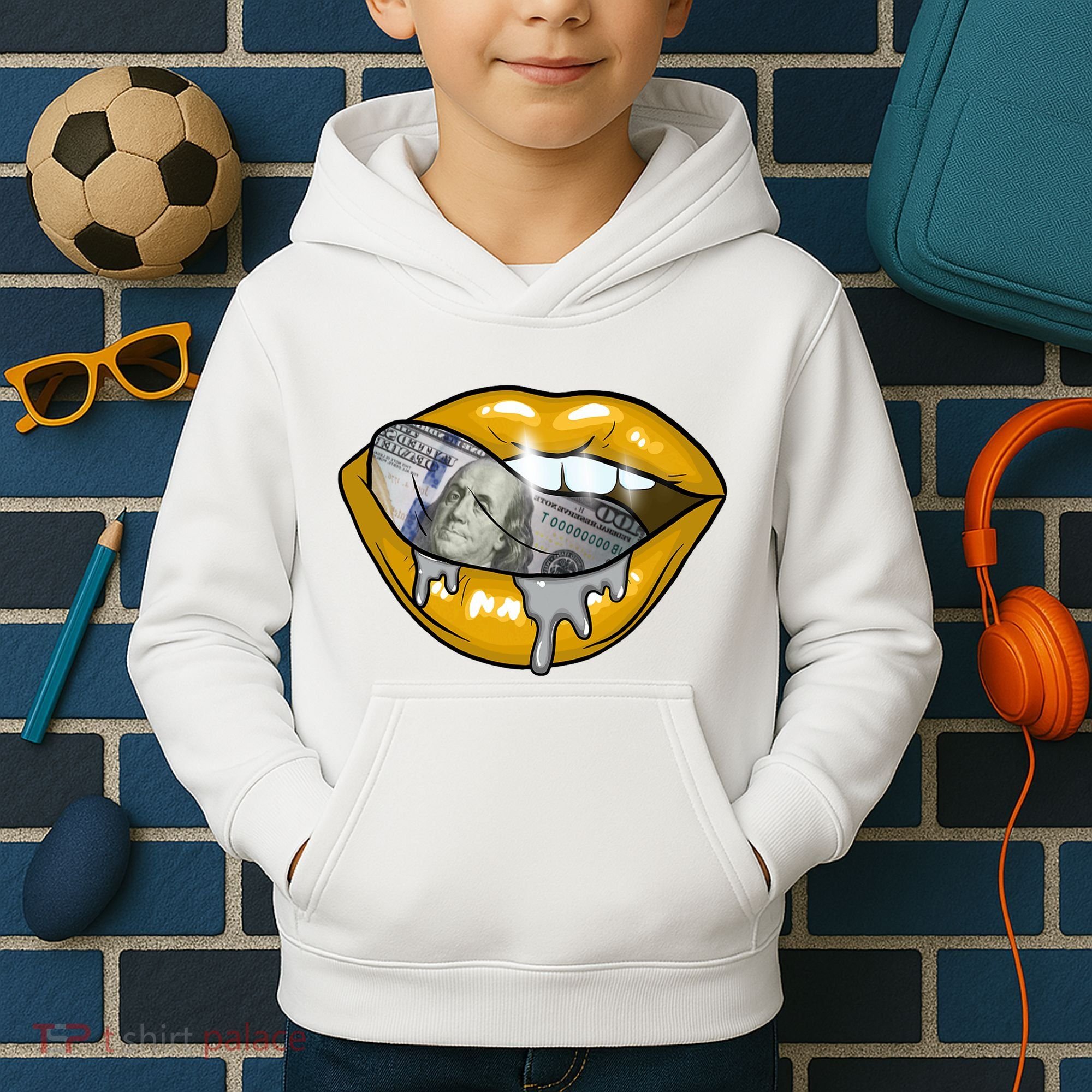 Money Lips Kids Hoodie