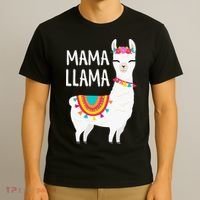 Mama Llama Mother Day T-Shirt thumb 3
