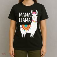 Mama Llama Mother Day T-Shirt thumb 4