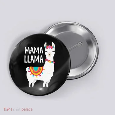 Mama Llama Mother Day Button