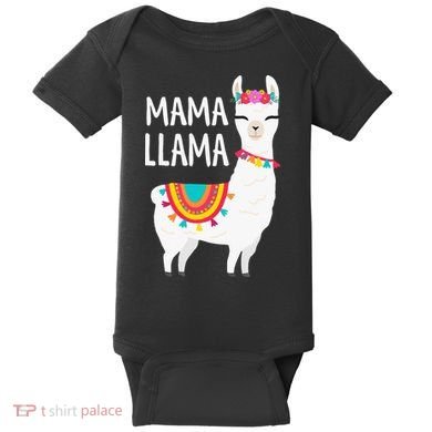 Mama Llama Mother Day Baby Bodysuit