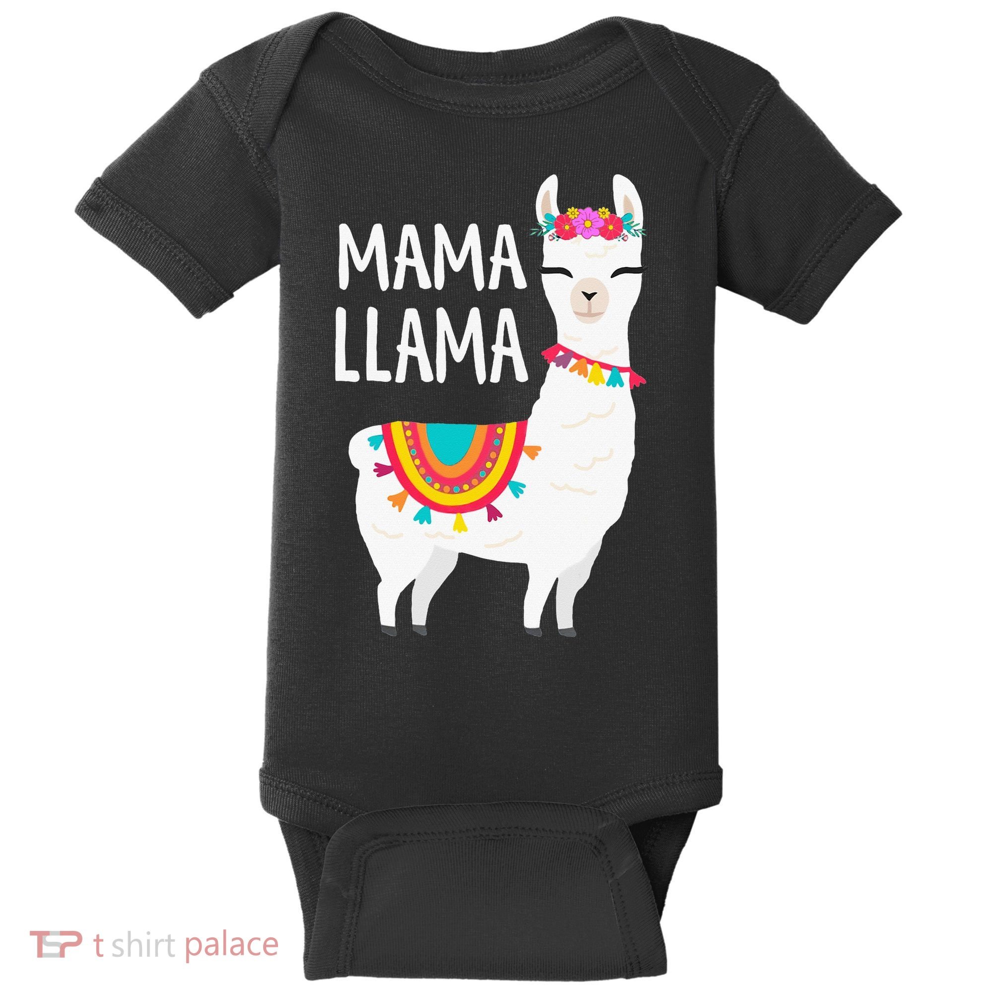 Mama Llama Mother Day Baby Bodysuit