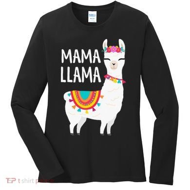 Mama Llama Mother Day Women's Long Sleeve Shirt