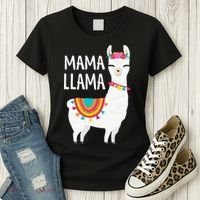 Mama Llama Mother Day Women's T-Shirt thumb 3