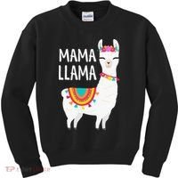 Mama Llama Mother Day Kids Sweatshirt thumb 0