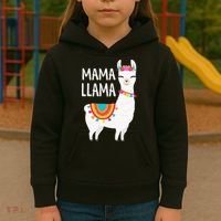 Mama Llama Mother Day Kids Hoodie thumb 3