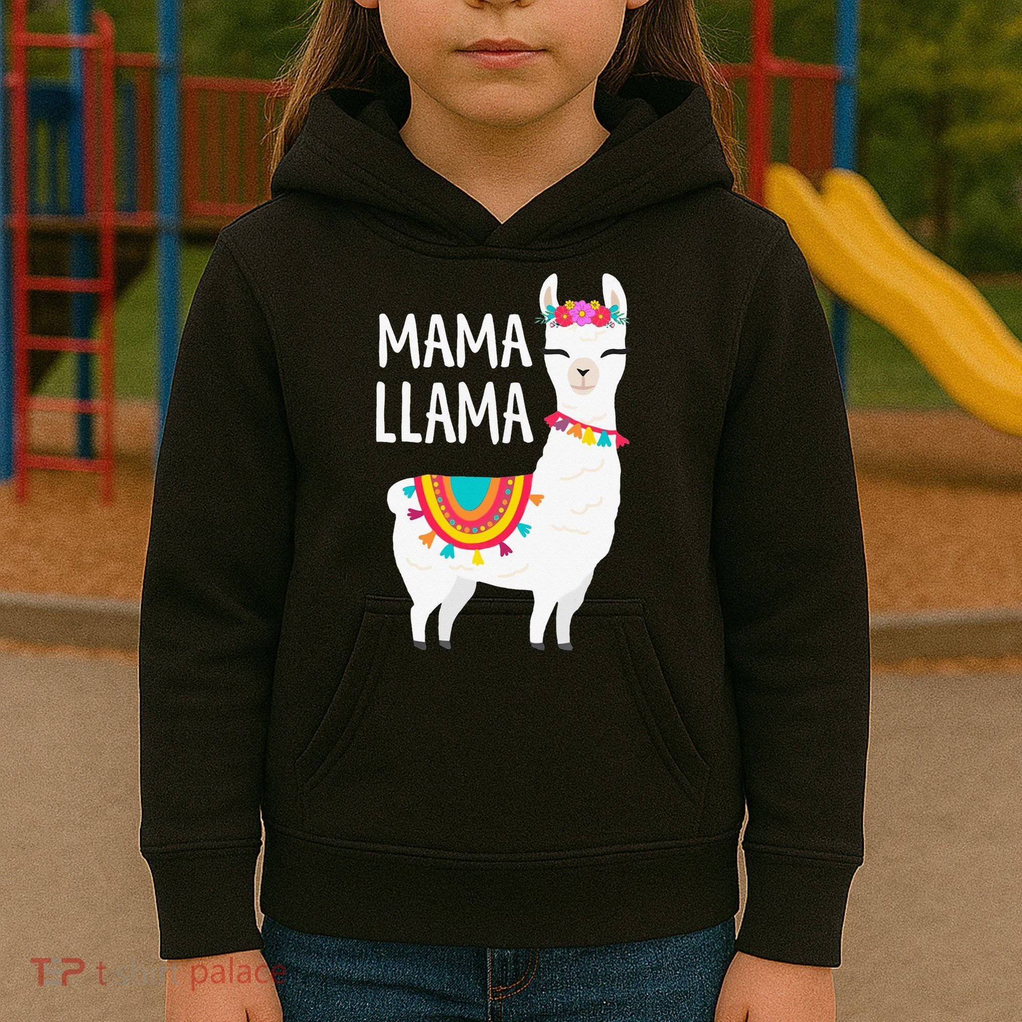 Mama Llama Mother Day Kids Hoodie