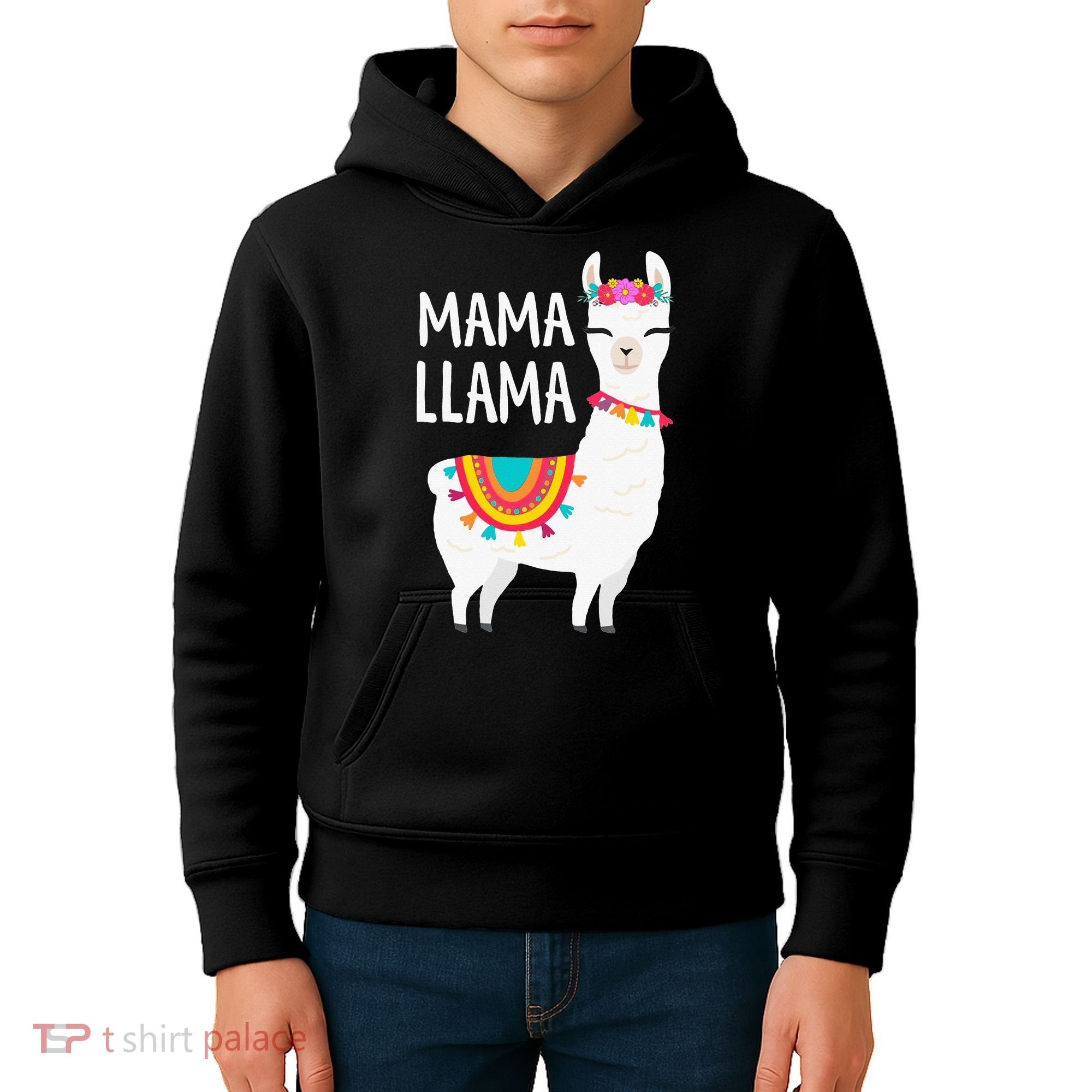 Mama Llama Mother Day Kids Hoodie