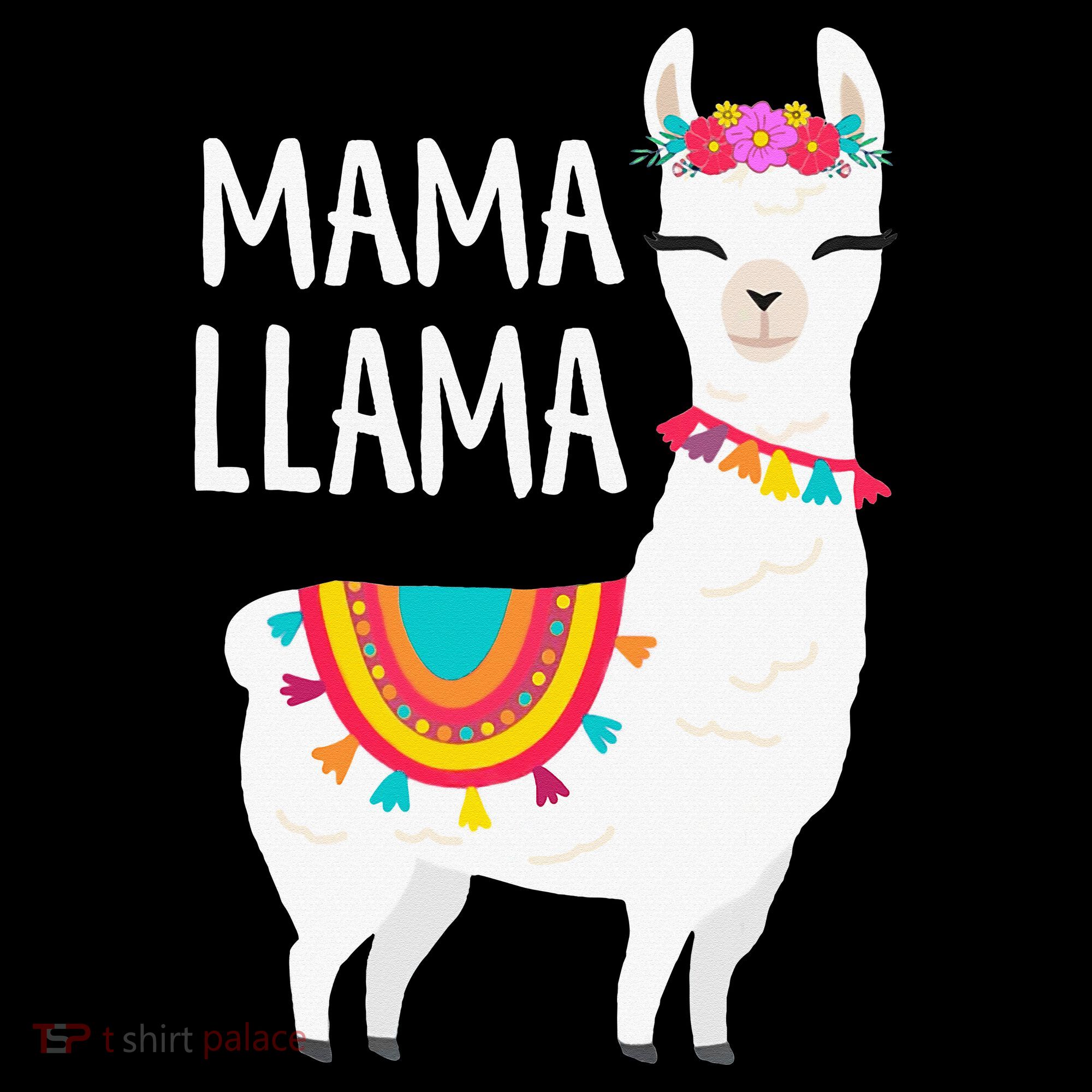 Mama Llama Mother Day Kids Long Sleeve Shirt