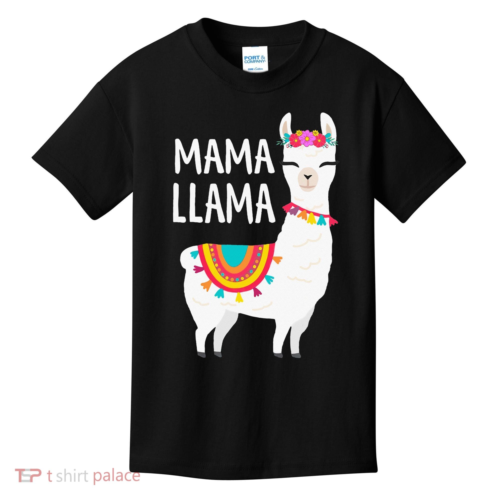 Mama Llama Mother Day Kids T-Shirt