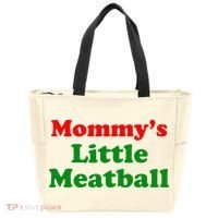 Mommys Little Meatball Funny Italian Joke Tote Bag thumb 0