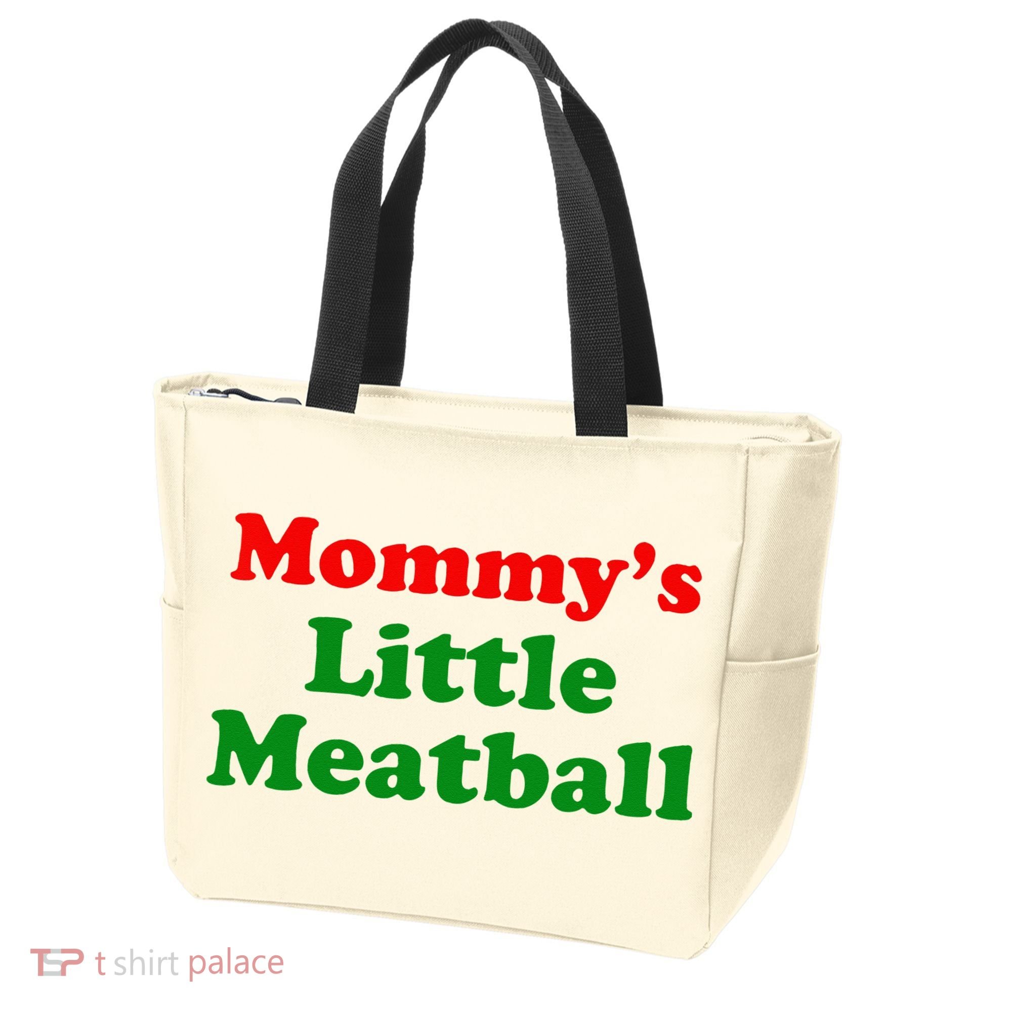 Mommys Little Meatball Funny Italian Joke Tote Bag