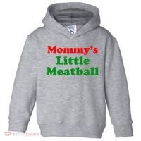 Mommys Little Meatball Funny Italian Joke Toddler Hoodie thumb 0