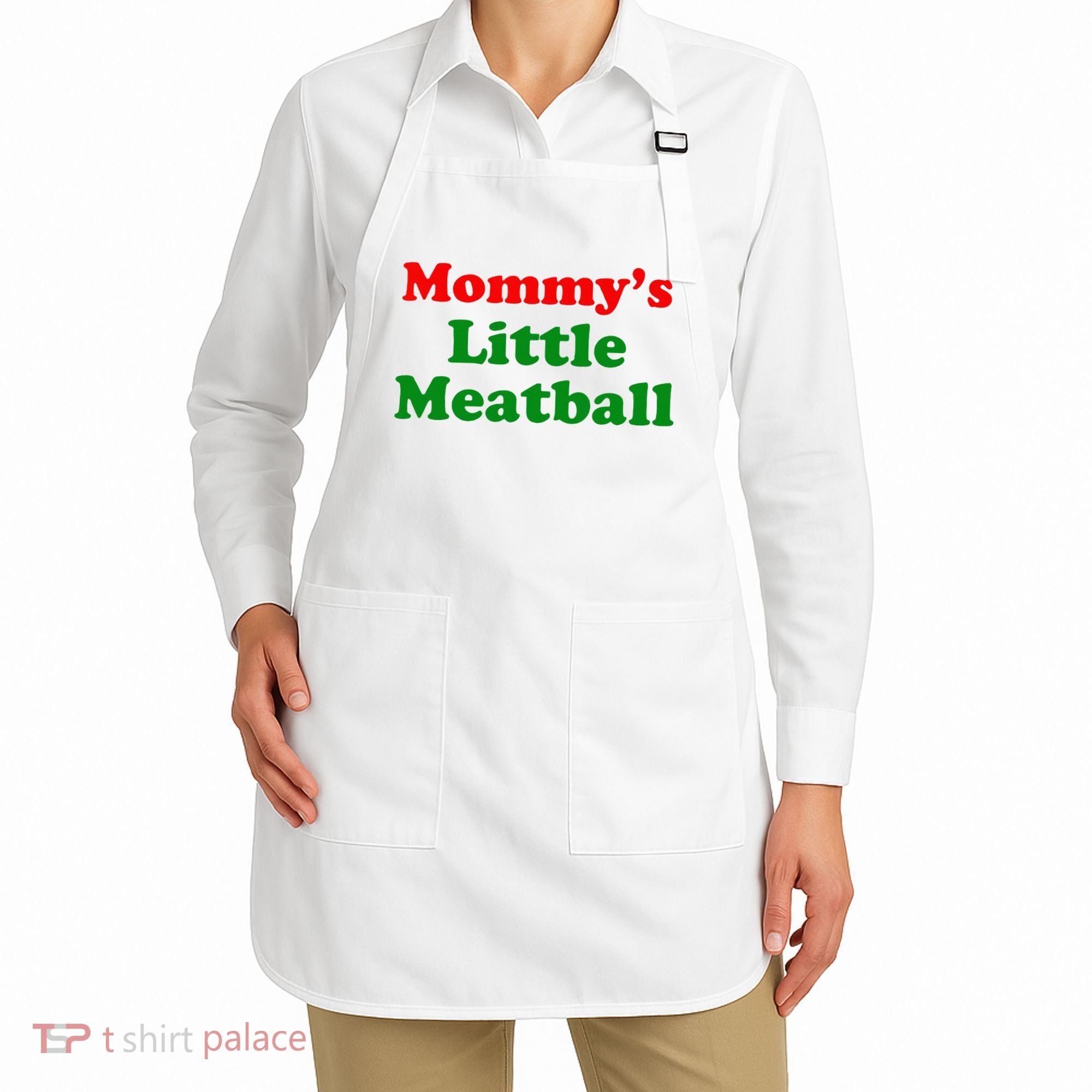 Mommys Little Meatball Funny Italian Joke Apron