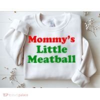 Mommys Little Meatball Funny Italian Joke Sweatshirt thumb 2