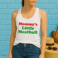 Mommys Little Meatball Funny Italian Joke Women's Tank Top thumb 2