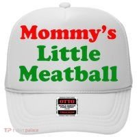 Mommys Little Meatball Funny Italian Joke Hat thumb 0