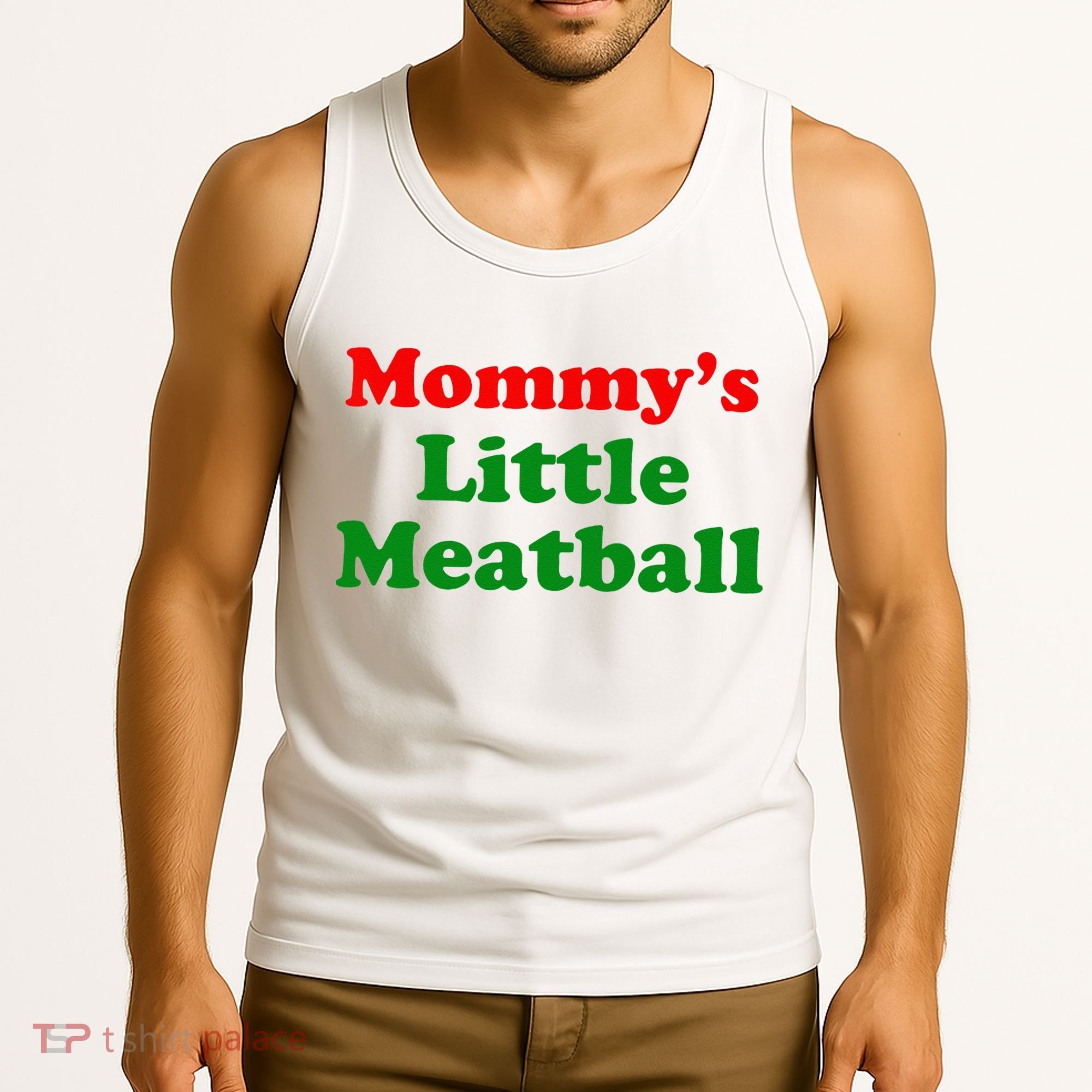 Mommys Little Meatball Funny Italian Joke Tank Top