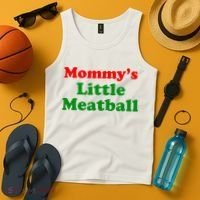 Mommys Little Meatball Funny Italian Joke Tank Top thumb 4