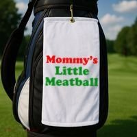 Mommys Little Meatball Funny Italian Joke Golf Towel thumb 2