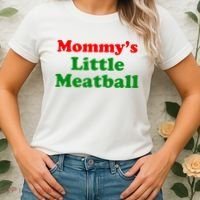 Mommys Little Meatball Funny Italian Joke Women's T-Shirt thumb 2