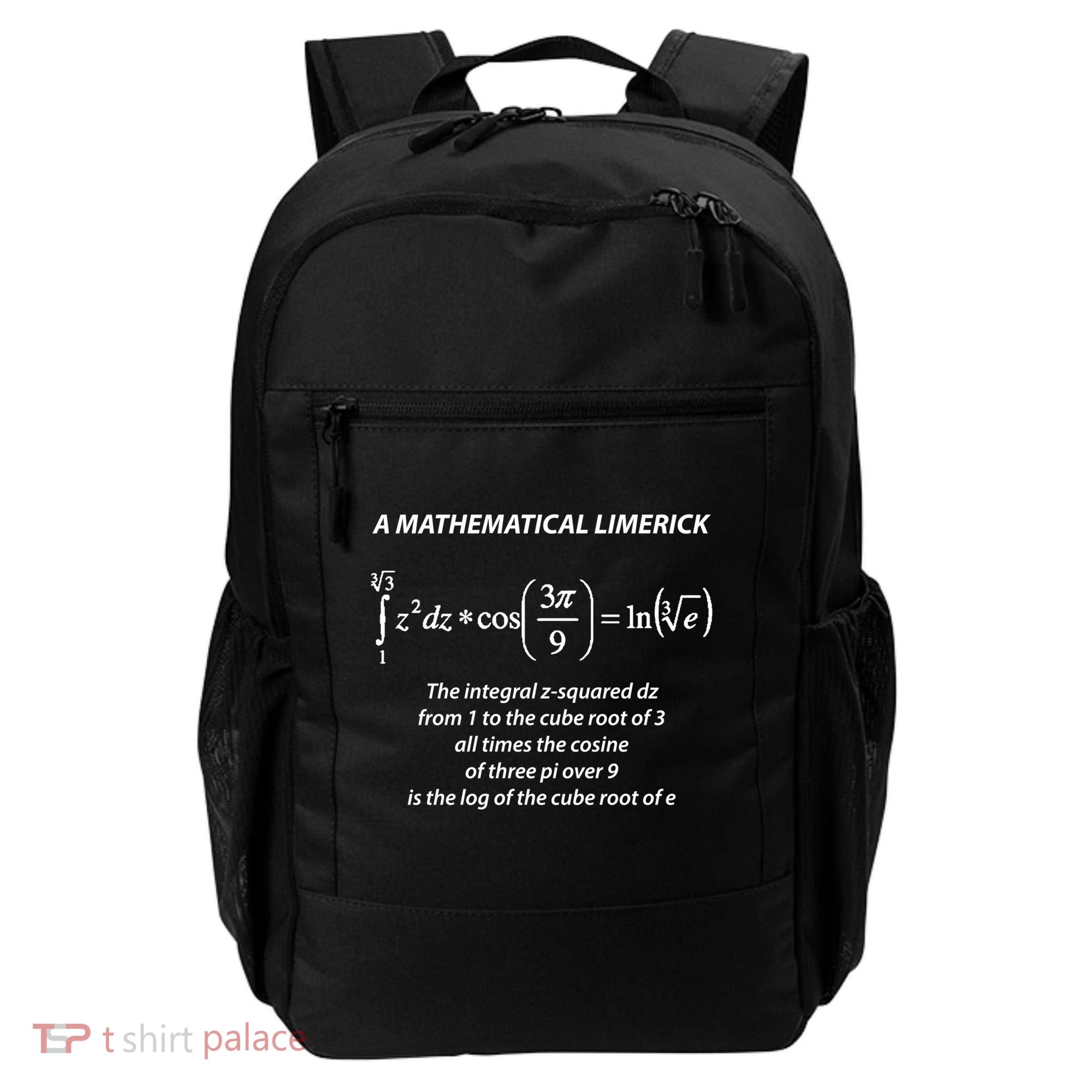 Mathematical Limerick Math Geek Nerd Gift Meaningful Gift Backpack