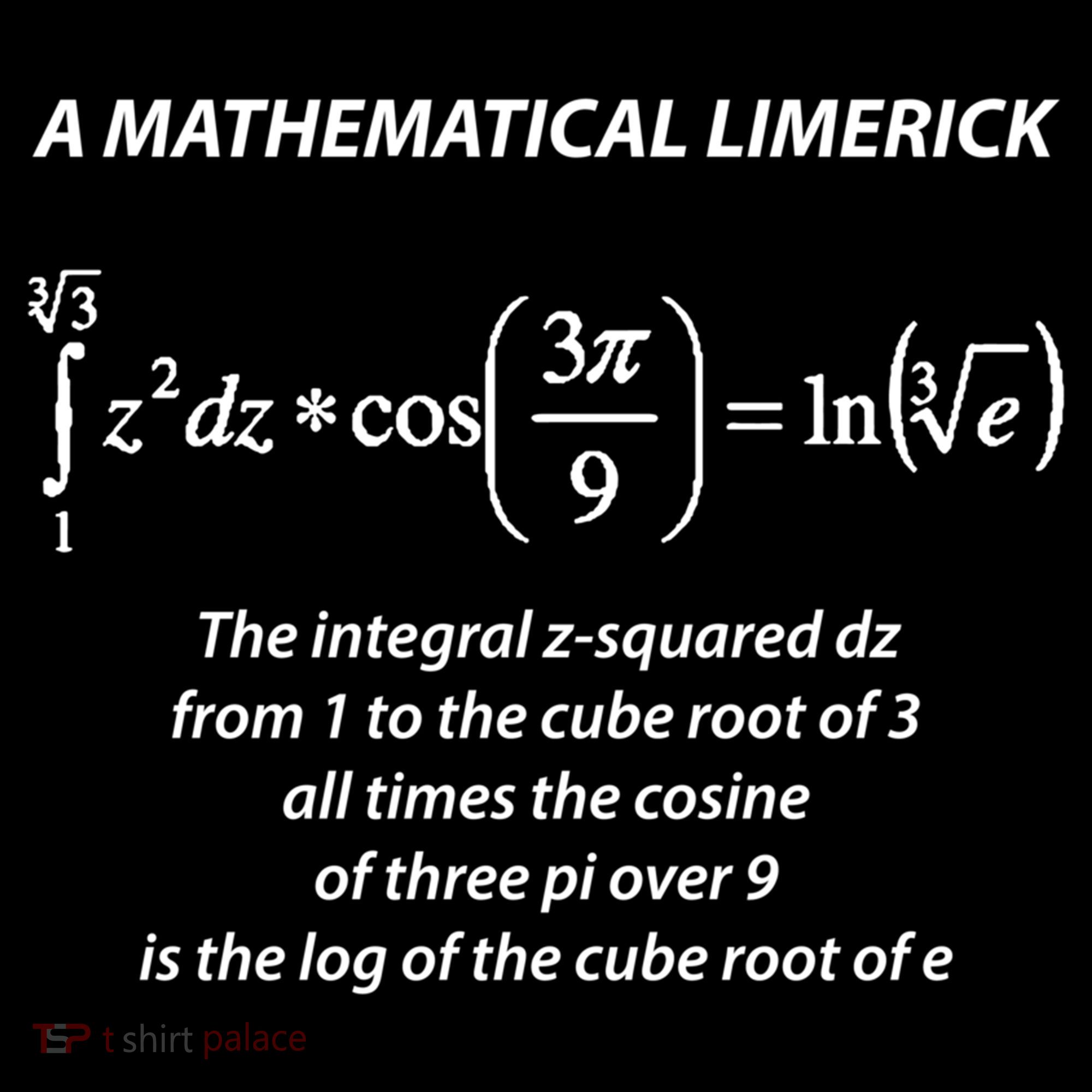 Mathematical Limerick Math Geek Nerd Gift Meaningful Gift Backpack