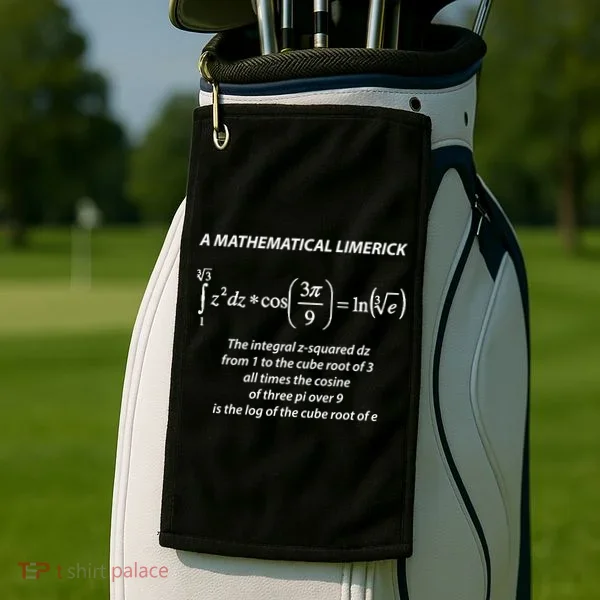 Mathematical Limerick Math Geek Nerd Gift Meaningful Gift Golf Towel