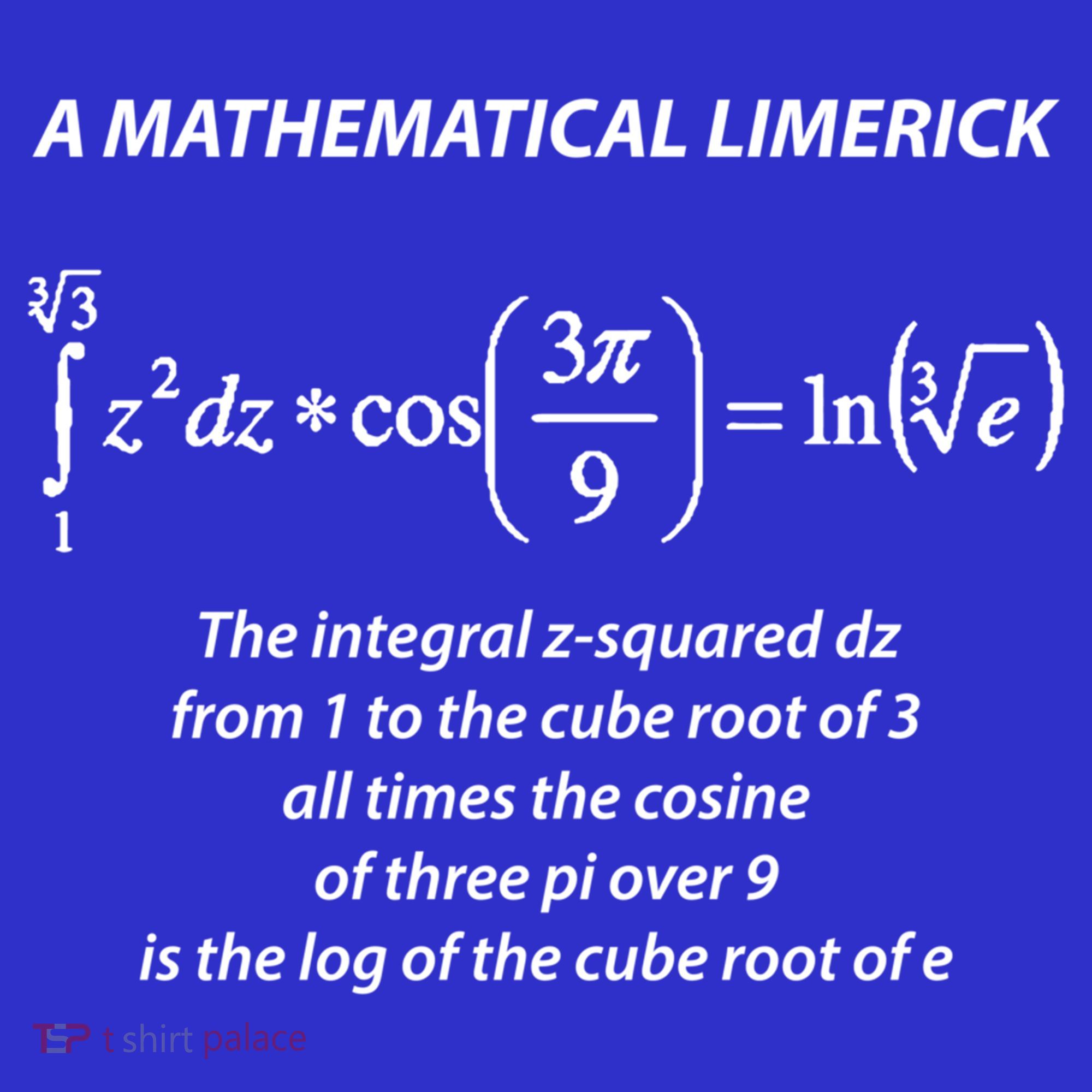 Mathematical Limerick Math Geek Nerd Gift Meaningful Gift Baby Bodysuit